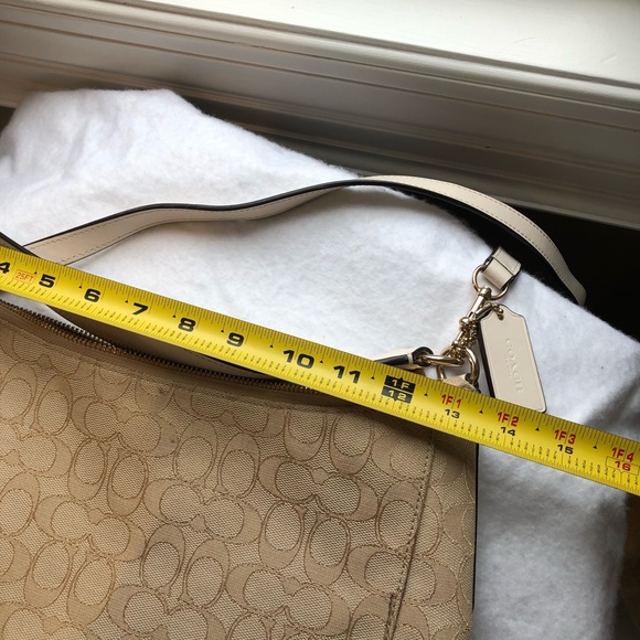 Vintage Coach Designer Purse All Over Print Classic Coach Beige Style - Picture 5 of 6